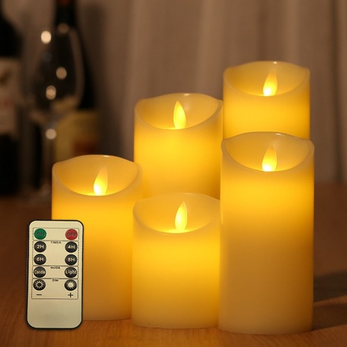 LED 파라핀 캔들 전자초 촛불 무드등 파티 소품(리모컨형)