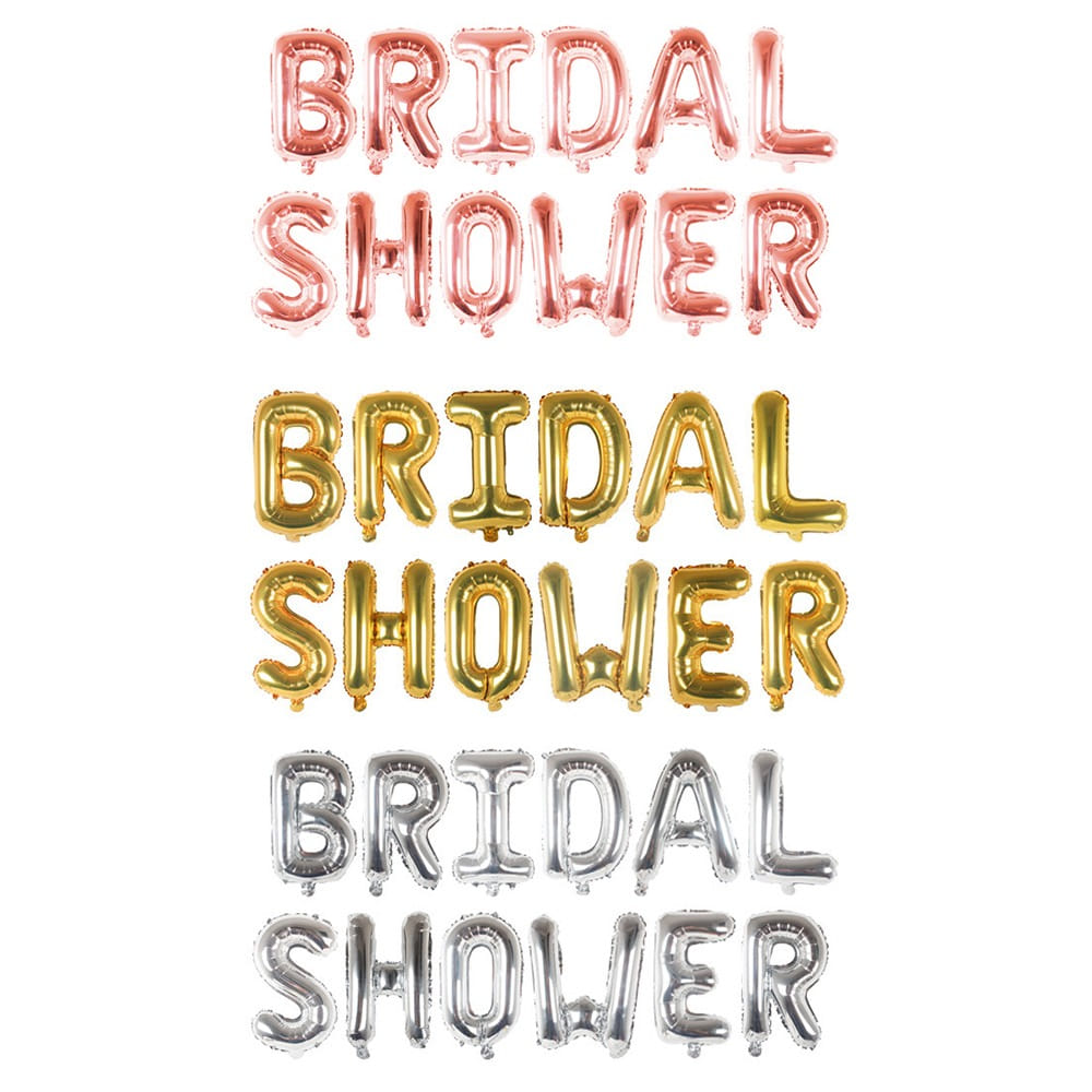 BRIDAL SHOWER 브라이덜샤워 이니셜은박풍선세트(소)16인치 (3 color)